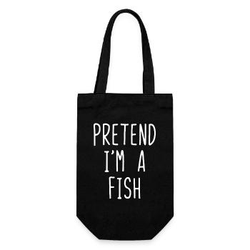 Fais comme si j’étais un poisson - Sac à bouteille - noir - Devant
