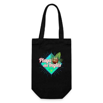 Playa del Ingles Gran Canaria Kanarische Souvenir - Geschenkbeutel für Flaschen - Schwarz - Vorne