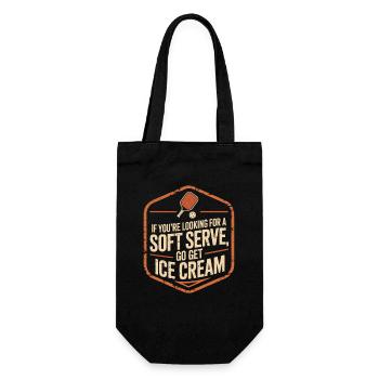 Pickleball Player Looking For Soft Serve Dinking - Gift Bag for Bottles - black - Front
