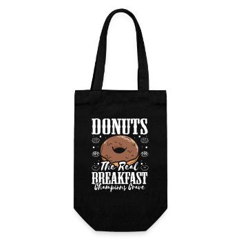 Donut fast food - Gift Bag for Bottles - black - Front
