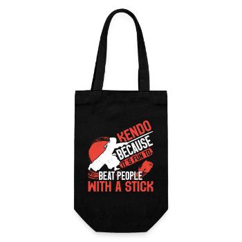  Kendo Swordsman Samurai Ninja Sinobi Kenjutsu - Gift Bag for Bottles - black - Front