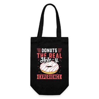 Donut fast food - Gift Bag for Bottles - black - Front