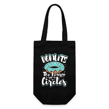 Donut fast food - Gift Bag for Bottles - black - Front