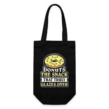 Donut fast food - Gift Bag for Bottles - black - Front