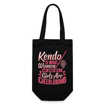  Kendo Women Instructor Kendo Teacher Martial Arts - Gift Bag for Bottles - black - Front