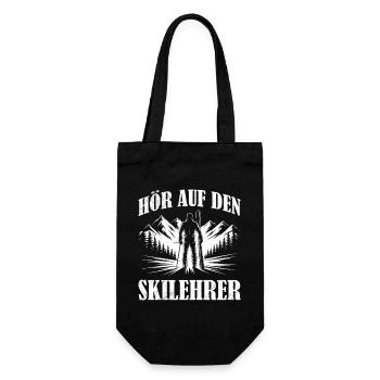 Skifahren BE GOOD TO THE SKI INSTRUCTOR LUSTIG - Geschenkbeutel für Flaschen - Schwarz - Vorne