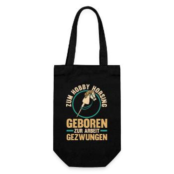 Steckenpferd Hobbyhorse Hobby Horsing - Geschenkbeutel für Flaschen - Schwarz - Vorne