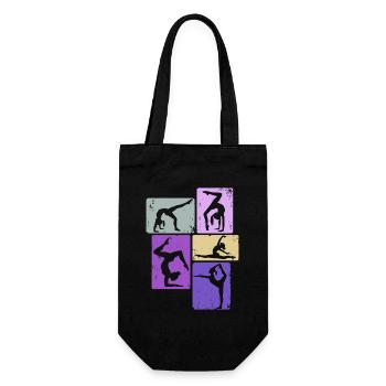 Gymnast Girl Gymnastics Gymnastics Acrobatics - Gift Bag for Bottles - black - Front