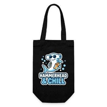 HAMMERHEAD & CHILL Hammerhead Shark Motif - Gift Bag for Bottles - black - Front