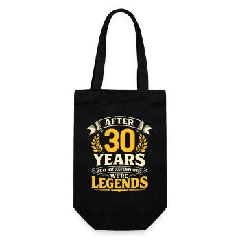 30 Year Company Anniversary Service Anniversary Work - Gift Bag for Bottles - black - Front