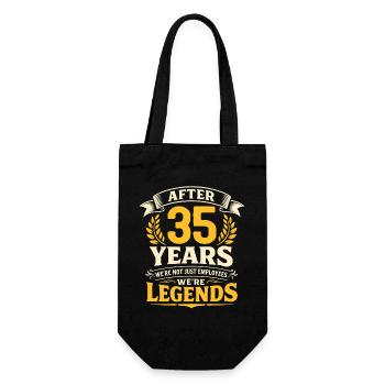 35th Anniversary of the Company Service Anniversary of Work - Gift Bag for Bottles - black - Front