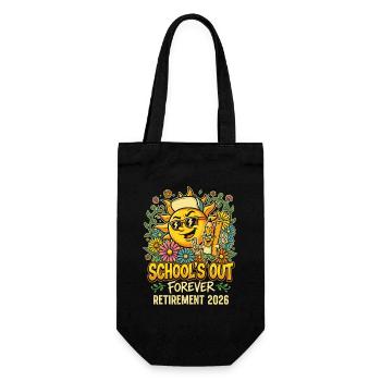 Sun jubilation School end 2026 retirement - Gift Bag for Bottles - black - Front