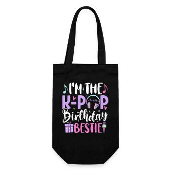 I'm The K Pop Birthday Bestie - Geschenkbeutel für Flaschen - Schwarz - Vorne