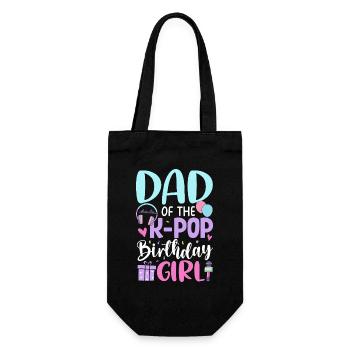 Dad Of The K Pop Birthday Girl - Gift Bag for Bottles - black - Front
