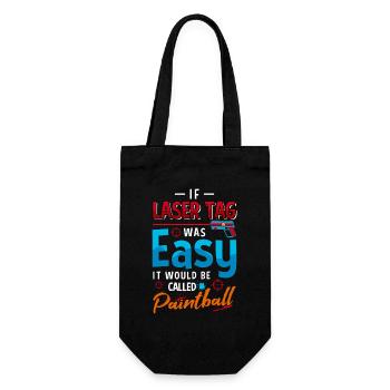 Laser Tag Easy Paintball Funny Gaming Design - Geschenkbeutel für Flaschen - Schwarz - Vorne
