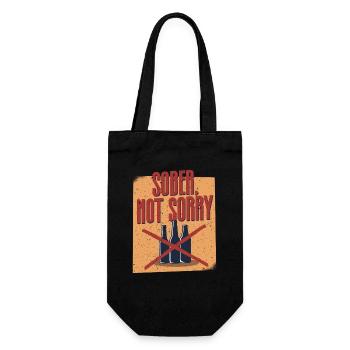 Anti-alcoholic abstinent - Gift Bag for Bottles - black - Front