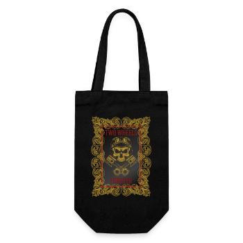 Motorcycle Vintage Motorcyclist - Gift Bag for Bottles - black - Front