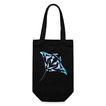 MantaRayBlue - Gift Bag for Bottles - black - Front
