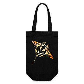 MantaRayGold - Geschenkbeutel für Flaschen - Schwarz - Vorne