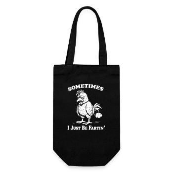 Sometimes I just fart. Men farting chicken - Gift Bag for Bottles - black - Front