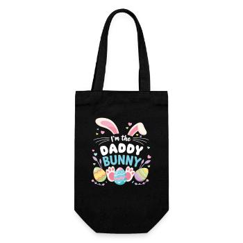 Ich Bin Der Papa Hase Süße Ostern Familie Matching - Geschenkbeutel für Flaschen - Schwarz - Vorne