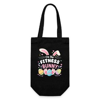 I'm the Fitness Bunny Sweet Easter Family - Gift Bag for Bottles - black - Front