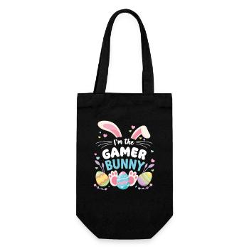 I'm The Gamer Bunny Sweet Easter Family - Gift Bag for Bottles - black - Front