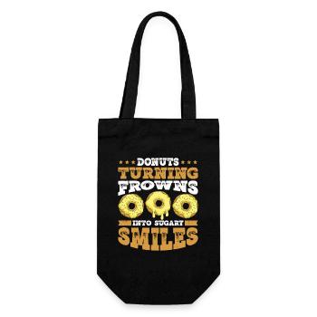 Donut fast food - Gift Bag for Bottles - black - Front