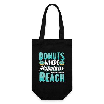 Donut fast food - Gift Bag for Bottles - black - Front