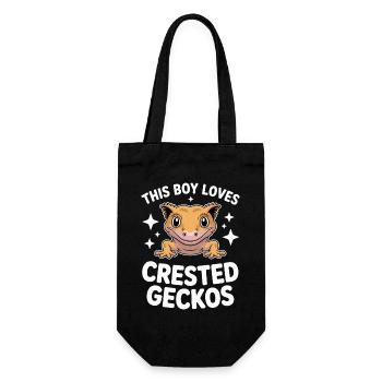 Crowned Gecko Sayings Funny Crowned Gecko Gift - Gift Bag for Bottles - black - Front