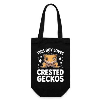 Crowned Gecko Sayings Funny Crowned Gecko Gift - Gift Bag for Bottles - black - Front
