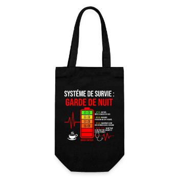 Garde de Nuit Batterie Faible Infirmière - Sac à bouteille - noir - Devant