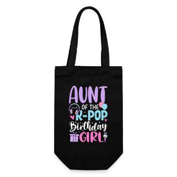Aunt Of The K Pop Birthday Girl - Gift Bag for Bottles - black - Front