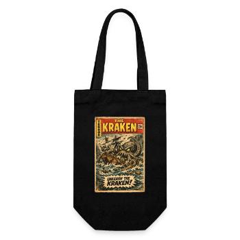 Kraken Sea Monster Vintage Comic - Sac à bouteille - noir - Devant
