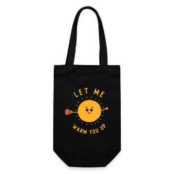 Cute Sun Cartoon Costume Sunshine Let Me Warm You - Gift Bag for Bottles - black - Front