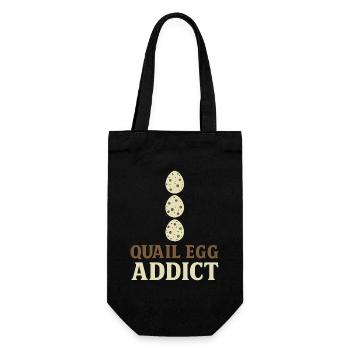 Quail Keeper Quail Farmer Backyard Quail - Gift Bag for Bottles - black - Front