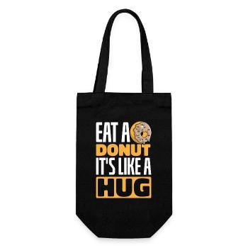 Donut fast food - Gift Bag for Bottles - black - Front