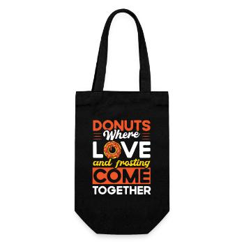 Restauration rapide en donuts - Sac à bouteille - noir - Devant