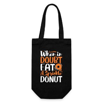 Donut fast food - Gift Bag for Bottles - black - Front