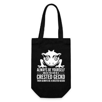 Crowned Gecko Sayings Funny Crowned Gecko Gift - Gift Bag for Bottles - black - Front