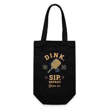 Pickleball funny player pickle ball pickleball - Gift Bag for Bottles - black - Front