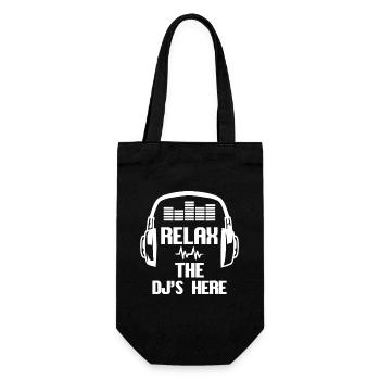 Relax DJ Vibe Kopfhörer - Geschenkbeutel für Flaschen - Schwarz - Vorne