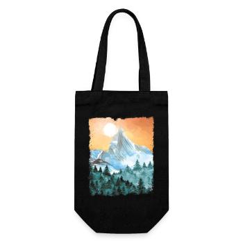 Hiking Mountains Hike Vintage - Gift Bag for Bottles - black - Front