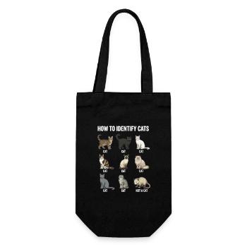 Cat Species Recognition Motif - Gift Bag for Bottles - black - Front