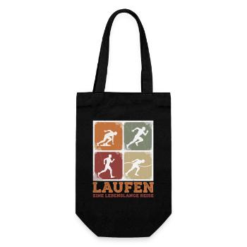 Laufen Lebenslange Reise - Geschenkbeutel für Flaschen - Schwarz - Vorne