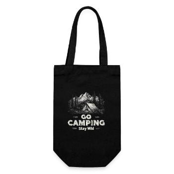 Aventure de camping : Dire : Allez camper, restez en liberté, campez - Sac à bouteille - noir - Devant