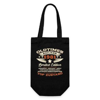 45e anniversaire cadeau de mari Voiture ancienne année 1981 - Sac à bouteille - noir - Devant
