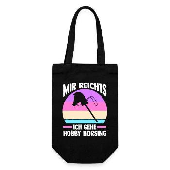 Steckenpferd Hobbyhorse Hobby Horsing - Geschenkbeutel für Flaschen - Schwarz - Vorne