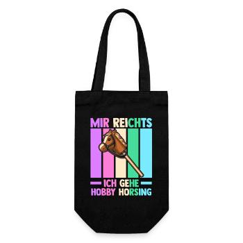 Steckenpferd Hobbyhorse Hobby Horsing - Geschenkbeutel für Flaschen - Schwarz - Vorne