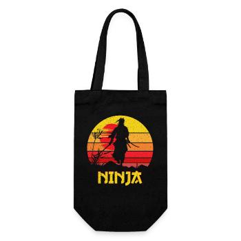 Ninja Sunset Shadow Warrior - Gift Bag for Bottles - black - Front